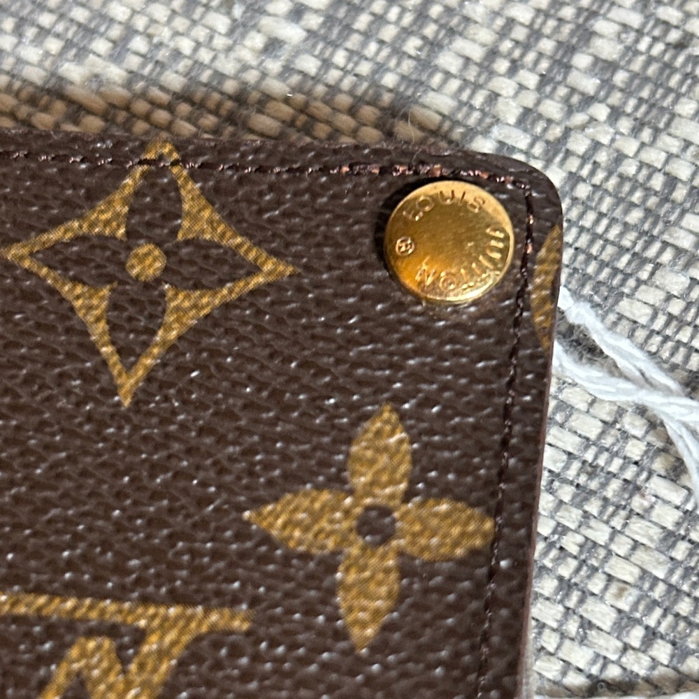180.  Louis Vuitton Monogram Porte Cartes Snap Card Case w/COA - Picture 11 of 13